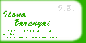 ilona baranyai business card